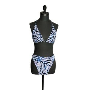 Skatie Ella Meridian Top High Waisted Kelly Bottoms Bikini Set Swimsuit